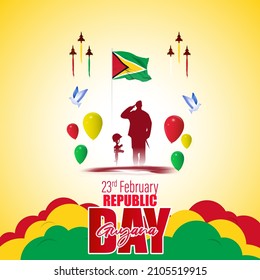 vector illustration for Guyana republic day