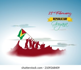 vector illustration for Guyana republic day