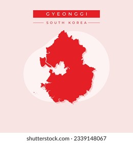 Vector illustration vector of Gyeonggi map South Korea