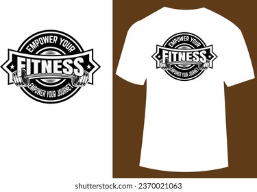 Vector illustration for gym or fitness t shirt design
