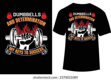 Vector illustration for gym or fitness t shirt design
