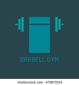 Vector Illustration of gym icon, logo, emblem design template. Flat Style Design