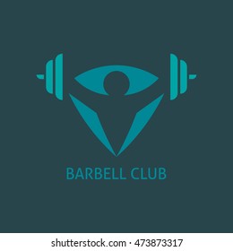 Vector Illustration of gym icon, logo, emblem design template. Flat Style Design