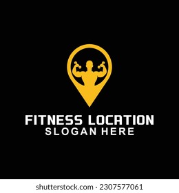 vector illustration of a gym logo, fitness emblem, sport label and barbell in monochrome shades