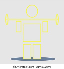 vector illustration gym powerlifting exercise