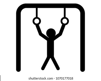 Vector illustration of a Gymnast Icon