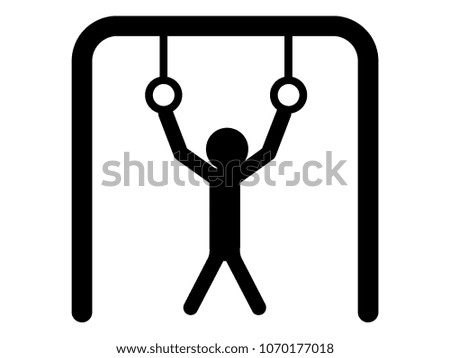 Vector illustration of a Gymnast Icon