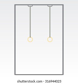 Vector illustration of gymnastic rings