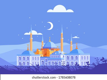 Ilustración vectorial de Santa Sofía en Estambul 