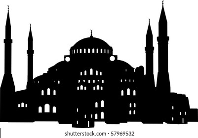 ilustración vectorial de Santa Sofía, Estambul