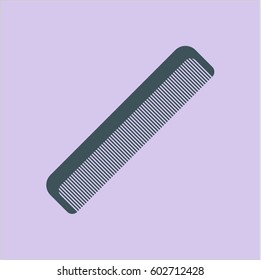 Vector illustration of Hair Comb vector icon in blue.
