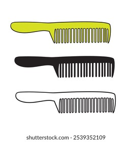 vector illustration of a hair comb in a simple style