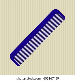 Vector Illustration of Hair Comb in violet color
