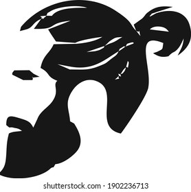 Vector illustration Hair Model and Beard Man isolated on white background