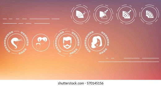 vector illustration of hair salon services for women kids and men on abstract blurry background