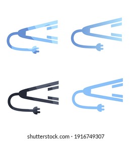 vector illustration of a hair straightener icon.  illustration for beauty tools.  with a minimalist flat design style.  eps 10.