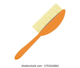 Vector illustration of a hairbrush . 