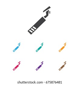 Vector Illustration Of Hairdresser Symbol On Shaver Instrument Icon. Premium Quality Isolated Trimming Element In Trendy Flat Style.