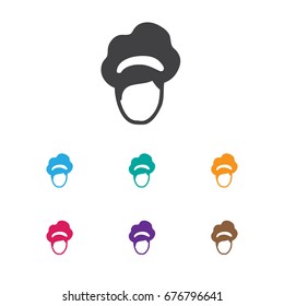 Vector Illustration Of Hairdresser Symbol On Beauty Icon. Premium Quality Isolated Hairdo Element In Trendy Flat Style.