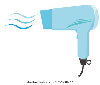 Vector illustration of hairdryer . 