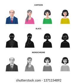 Vector illustration of hairstyle and profession  icon. Collection of hairstyle and character  stock vector illustration.
