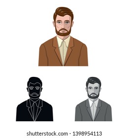 Vector illustration of hairstyle and profession  icon. Set of hairstyle and character  stock vector illustration.