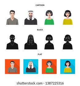 Vector illustration of hairstyle and profession  logo. Set of hairstyle and character  stock vector illustration.