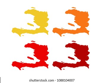 vector illustration of Haiti maps