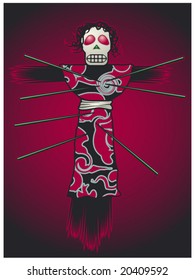 vector illustration of a Haitian voodoo doll