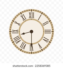 Vector illustration of half past eight icon sign and symbol. colored icons for website design .Simple design on transparent background (PNG).