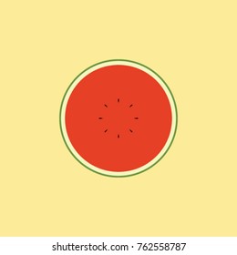 vector illustration half slice of water melon fruits, water melon icon, icon fruits, fruits illustration, watermelon fruits for healthy life