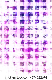 Vector illustration with halftone patterns. Colorful pink abstract vector background.