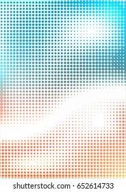 Vector illustration with halftone patterns. Colorful abstract vector background.