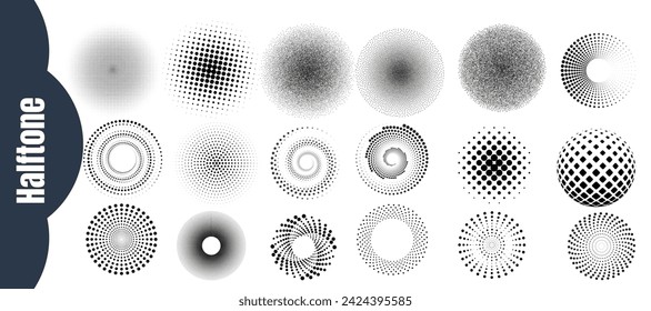 Vector illustration halftone. Set of Abstract halftone pattern. Lines and dots. Abstract hipster memphis shape vector background svg