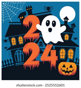 A vector illustration of a halloween