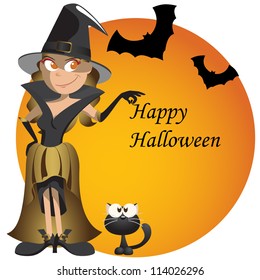 Vector illustration: Halloween & Autumn graphic design elements for cards & background (Part 2)