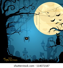 Vector Illustration of a Halloween Background