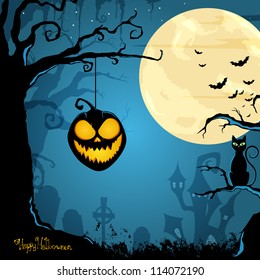 Vector Illustration of a Halloween Background