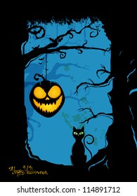 Vector Illustration of a Halloween Background