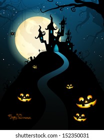 Vector Illustration of a Halloween Background