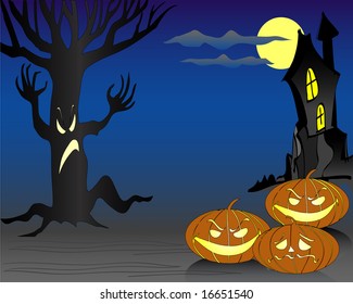 ilustración vectorial del fondo de halloween