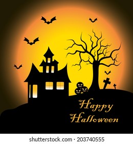 Vector illustration  Halloween  Background 