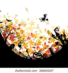Vector Illustration of a Halloween Background