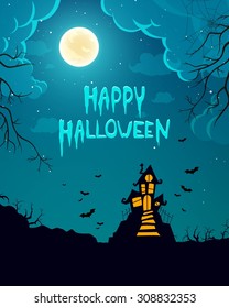Vector Illustration of a Halloween Background