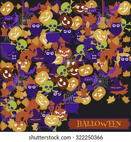 Vector illustration of Halloween background 