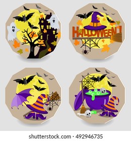 Vector illustration of Halloween background
