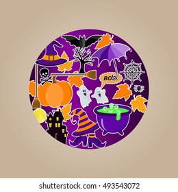 Vector illustration of Halloween background