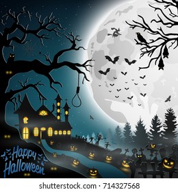 Vector illustration of Halloween background