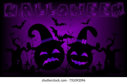 Vector Illustration of a Halloween Background