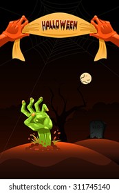 A vector illustration of Halloween background design